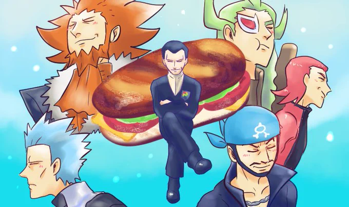 ピクニックでサンドイッチを食べるボスズ 