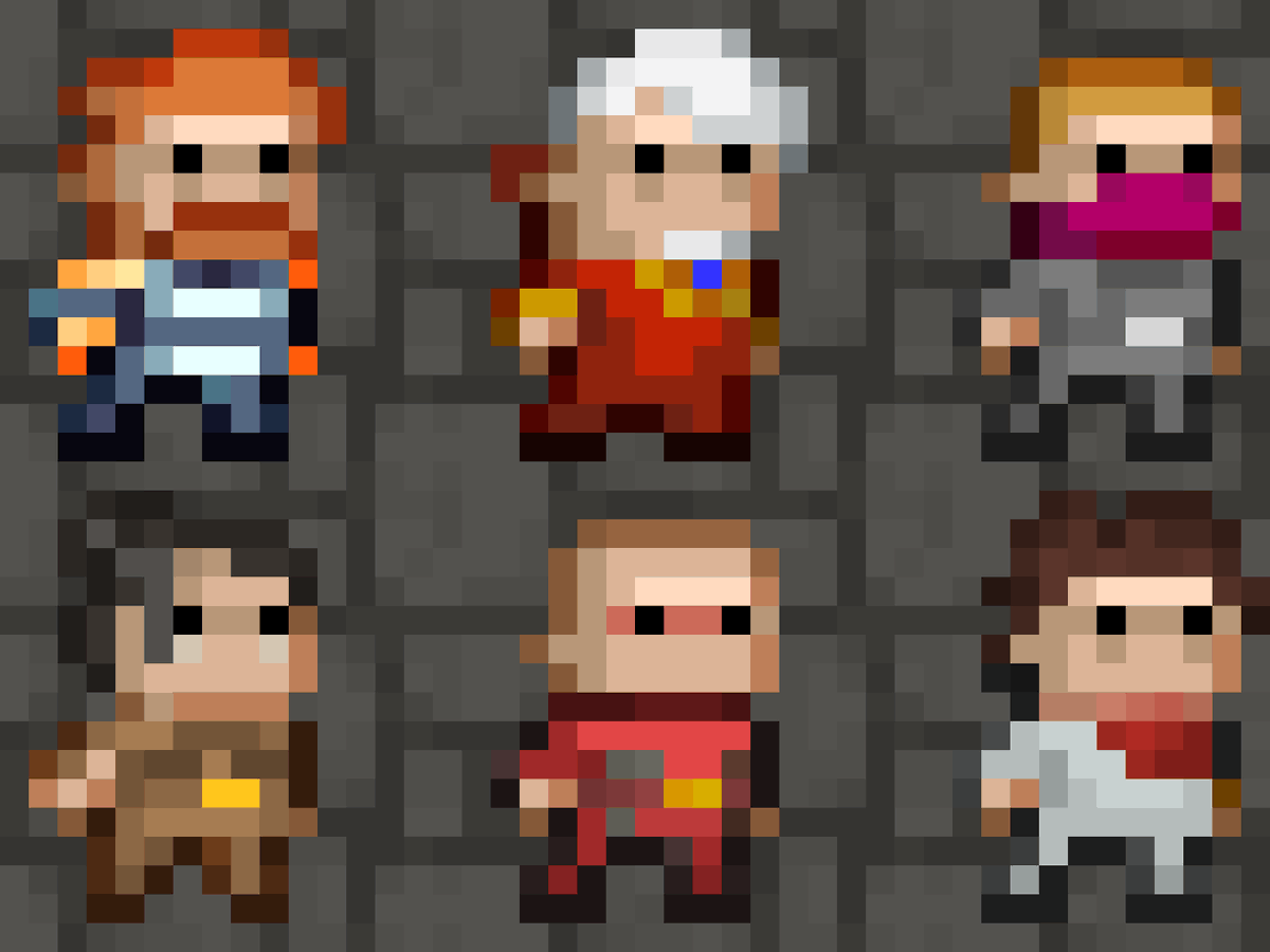 void_games's tweet photo. 6 character classes that will be pickable in #dungeonsofyendor!

#pixelart #pixelartist #pixeldungeon #gamedev #art https://t.co/iAs5SPU8y8