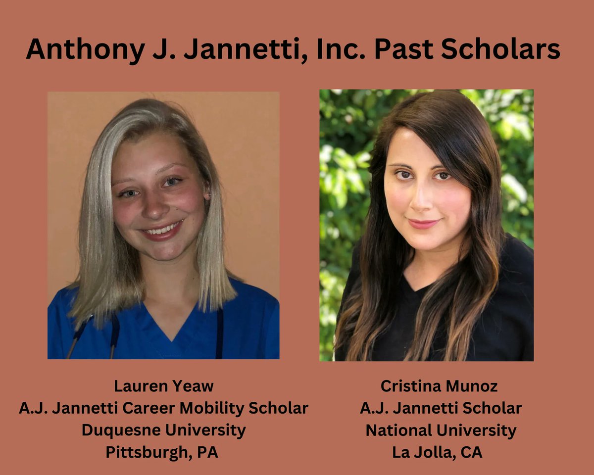 Twitter: 
Since 1989, Anthony J. Jannetti, Inc. (AJJ) has provided funding for scholarships to students who are interested in an advanced degree after obtaining their initial RN licensure.

 buff.ly/3sVuAi9
