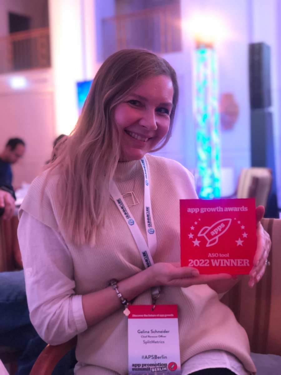 SplitMetrics's tweet photo. SplitMetrics Optimize won App Growth Awards in the category: ASO Tool 2022!

From the bottom of our hearts, we want to thank the @apppromotion organizers for this recognition; our customers for their support; and our team for being the rockstars they are.

#appgrowth https://t.co/6qwClZh6Uj