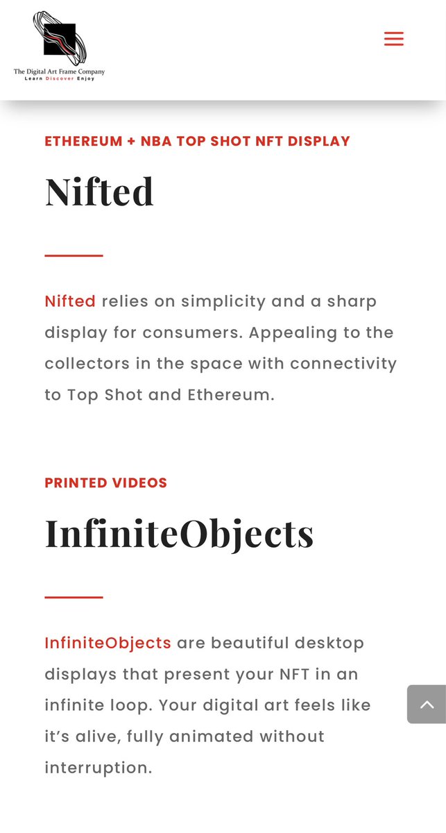 dafco_io's tweet photo. Today’s a great day to: Learn the options to display your digital art + #NFTs Discover solutions from #digitalcanvases in diff sizes, #nftdisplays for your desk, amazing #physicals and #artsubscriptions. Enjoy your collection https://t.co/WYYOFSEcNp #nftcollectors #expertreviews https://t.co/CUF57ymyqt