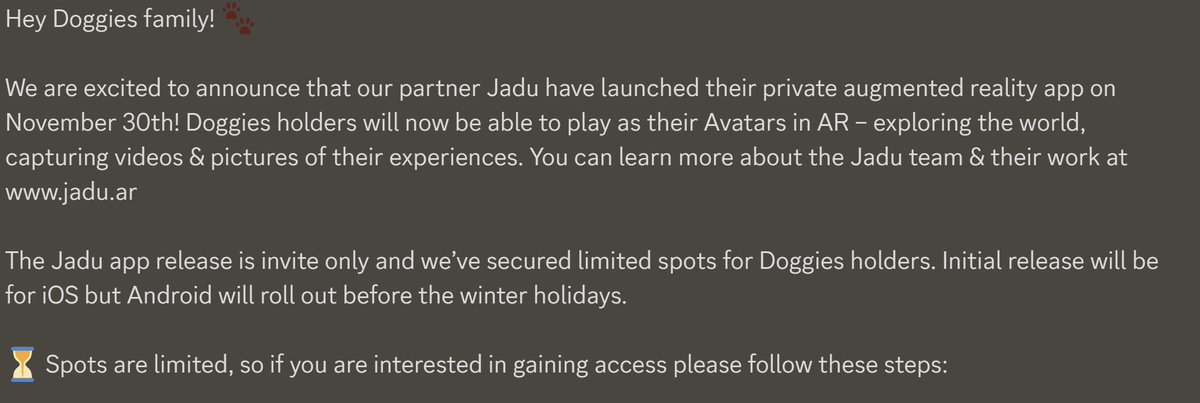 For tha Doggies 👀 w/ @JaduAVAs More details: discord.gg/XVB5jbnt