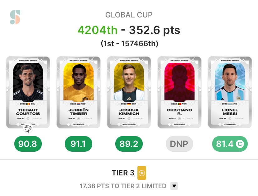 bilbobagbinz's tweet image. Ronaldo 🤞🤞 #sorare #GlobalCup22