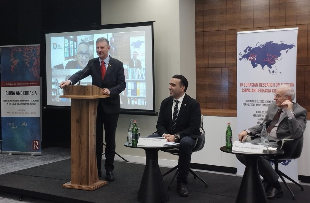 dm_1Earth's tweet photo. Speaking about the current disruptive, systemic risks and opportunities at the Eurasian Research on Modern China and Eurasia Conference in Yerevan today https://t.co/BHPXRWGkQO
