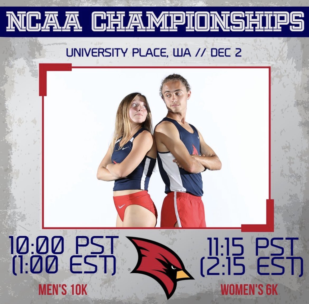 Finally race day! Tune in to watch our men’s and women’s cross country teams compete at nationals using this link: ncaa.com/video/cross-co…