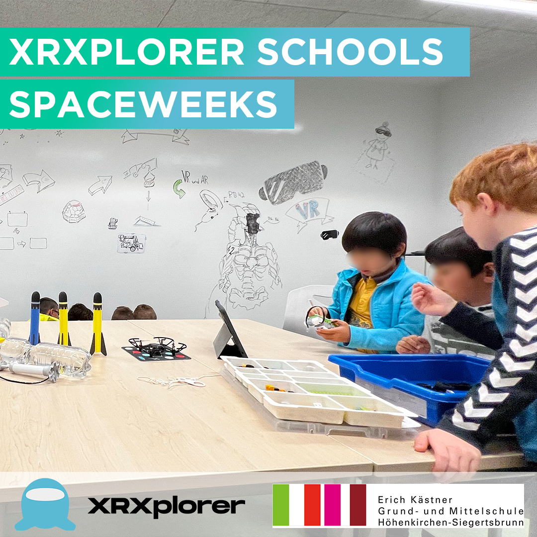 🚀 XRXPLORER SCHOOLS SPACEWEEKS 🚀 Im Rahmen unserer XRXplorer Initiative begaben sich die Schüler:innen der Erich Kästner Schule in Höhenkirchen-Siegertsbrunn unter Anleitung von @FlorianKubiak auf eine zweiwöchige Reise mit XR. Mehr Infos: xrxplorerschool.de