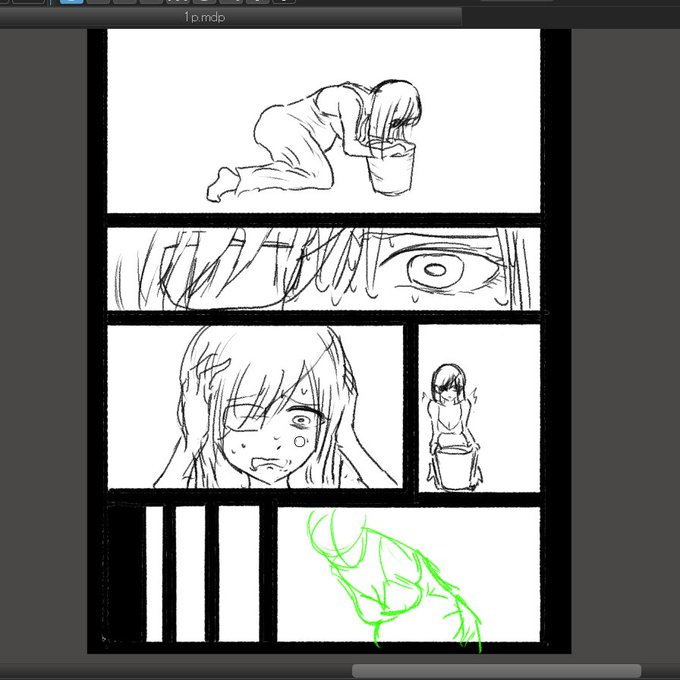 漫画描き始めた 今年中に完成させたいな～ 