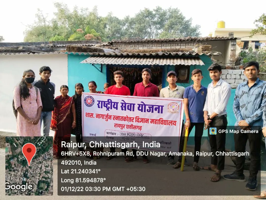 NssGnsc's tweet photo. On the ocassion of worlds aids day on 1st december 2022 nss team of Govt. Nagarjuna PG college of science ,raipur  made aware the local  people about the Aids and its preventions  in nearby area of Banjari nagar.
#NSS #nssindia #nsschattisgarh #askabir #gnsc #WorldAIDSDay https://t.co/ihFrPMBiiL