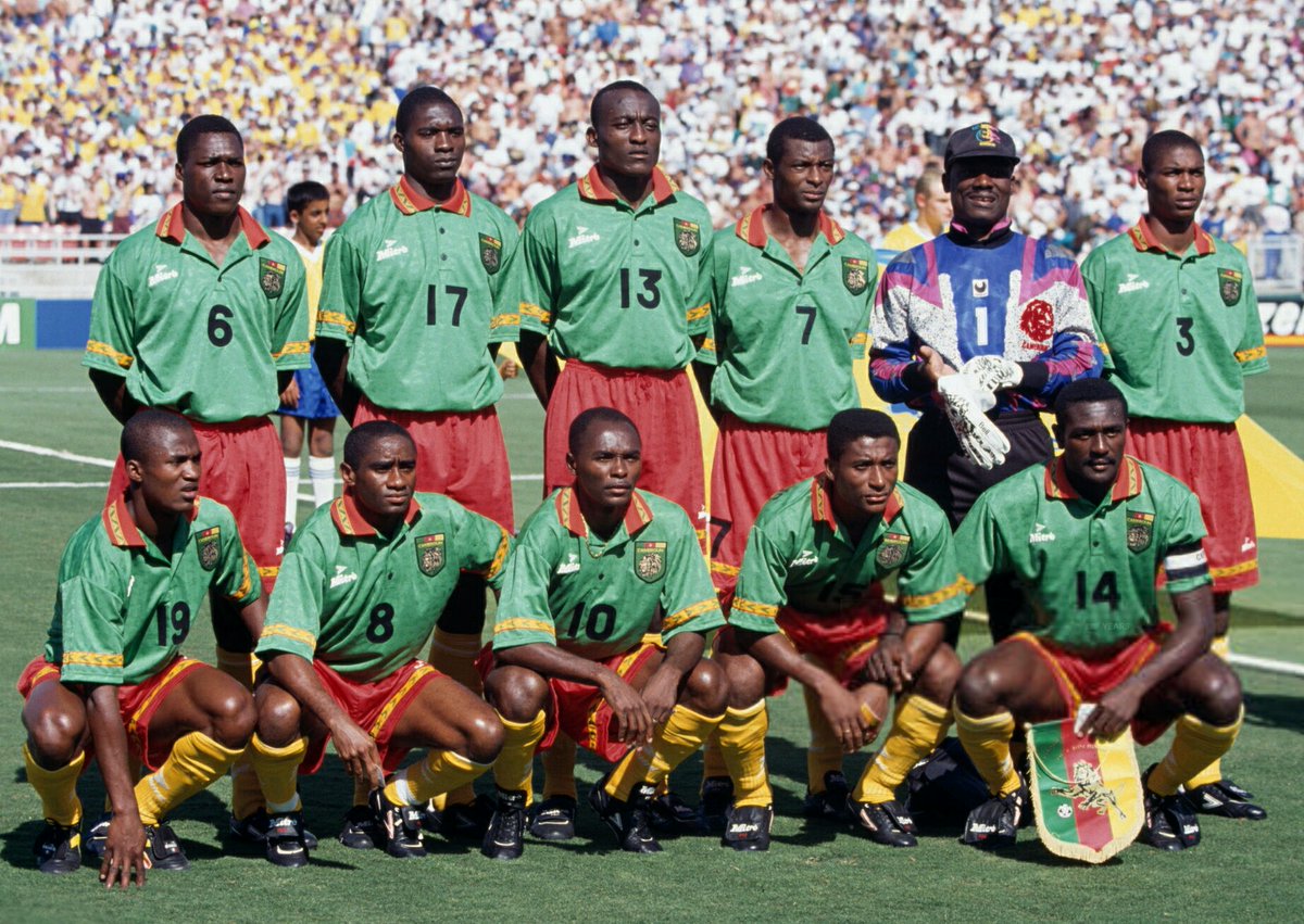 90sfootball's tweet photo. Cameroon, USA '94. https://t.co/vKXyZQntZa