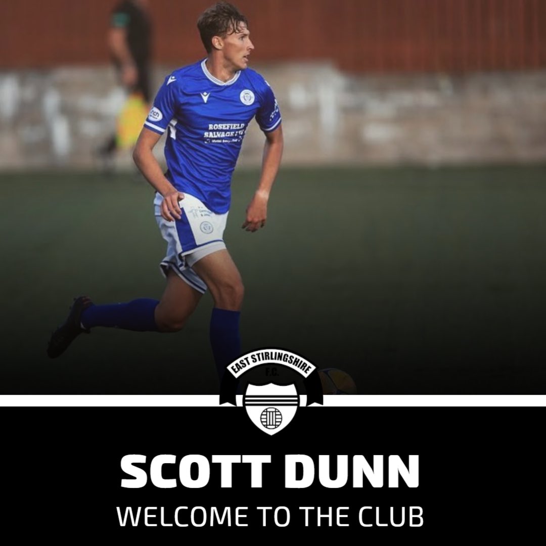 ✍️ | 𝗪𝗲𝗹𝗰𝗼𝗺𝗲 𝗦𝗰𝗼𝘁𝘁 𝗗𝘂𝗻𝗻! 

The first signing of the new era has arrived, as 21 year-old defender Scott Dunn arrives on a month long loan from Stranraer. 

Scott has previously worked with Sandy and George at Queen of the South. 

Welcome to the club, Scott!
