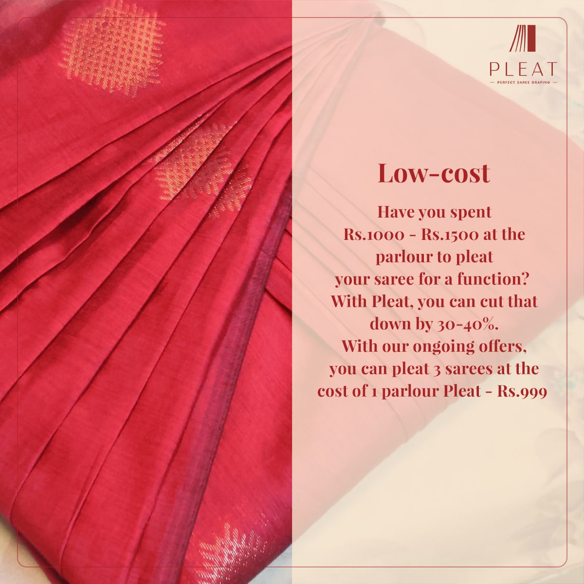 PleatOfficial's tweet image. Reasons why pleat is your best friend 🫂

Now avail the amazing discounts and offers 🎉

Download the pleat app available on Google Play Store &amp;amp; App Store.

Pick-up and drop are free!

📍Chennai

#saree #prepleating #pleating #sareelove #sareedraping #sareefashion #sareelover