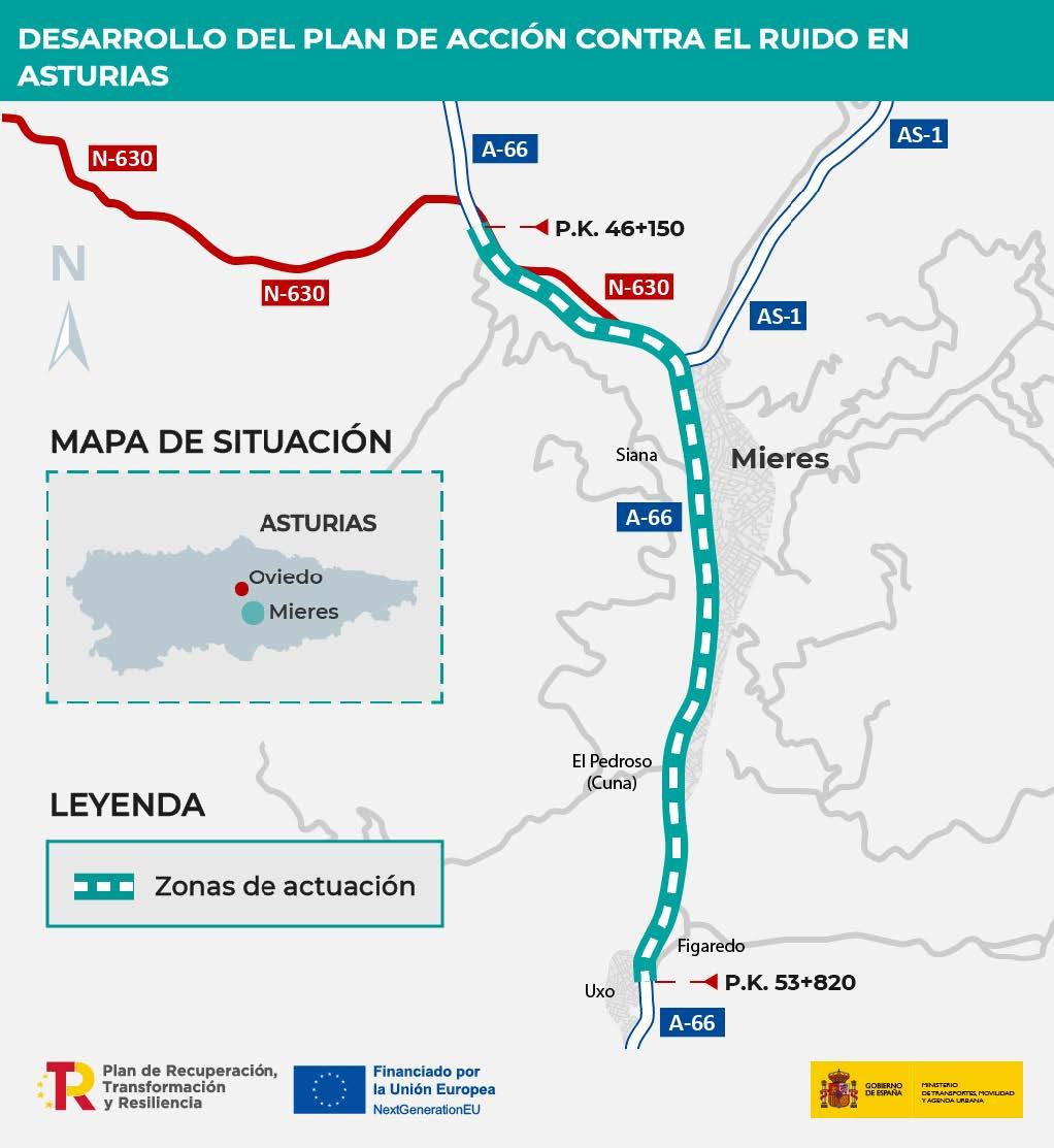 Ministerio Transportes, Movilidad y A. Urbana (@mitmagob) on Twitter photo 2022-12-02 13:12:50 Licitadas por más de 13 Mill€ las obras de protección acústica en la autovía A-66 a su paso por Mieres, en #Asturias. ➡️Están incluidas en el #PlandeRecuperación, Toda la información 👉 bit.ly/3F04uAa #DGCarreteras Licitadas por más de 13 Mill€ las obras de protección acústica en la autovía A-66 a su paso por Mieres, en #Asturias. ➡️Están incluidas en el #PlandeRecuperación, Toda la información 👉 bit.ly/3F04uAa #DGCarreteras