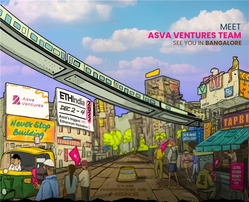 asvacapital's tweet image. Hello Bangalore👋,

Asva Ventures Team is all geared up and set for @ETHIndiaco🚀.

If you are going to be at #ETHIndia or at any of the side events, catch up with our CEO (DM us/@cryptonaidu)🤝 to connect and Collaborate. 

Less goo🥳

#ETHIndia2022 #IndianBlockchainWeek #Web3