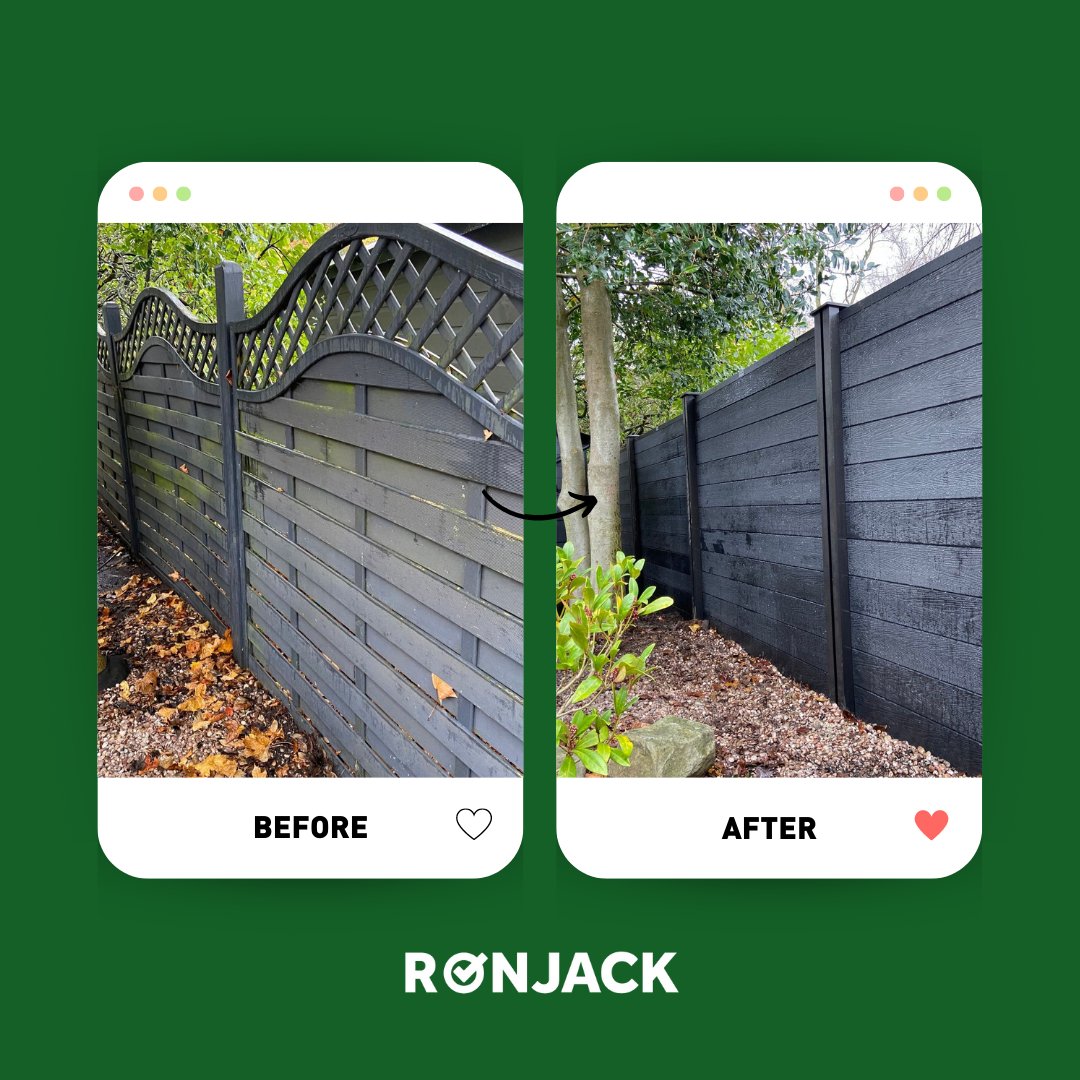 RonjackUK's tweet photo. We do love a good before and after here at Ronjack! ๐คฉ
Great installation here by the @cocklestorm team ๐
#landscaping #wpcfencing #fencingproject #compositefencing https://t.co/RNmnfL0b6U
