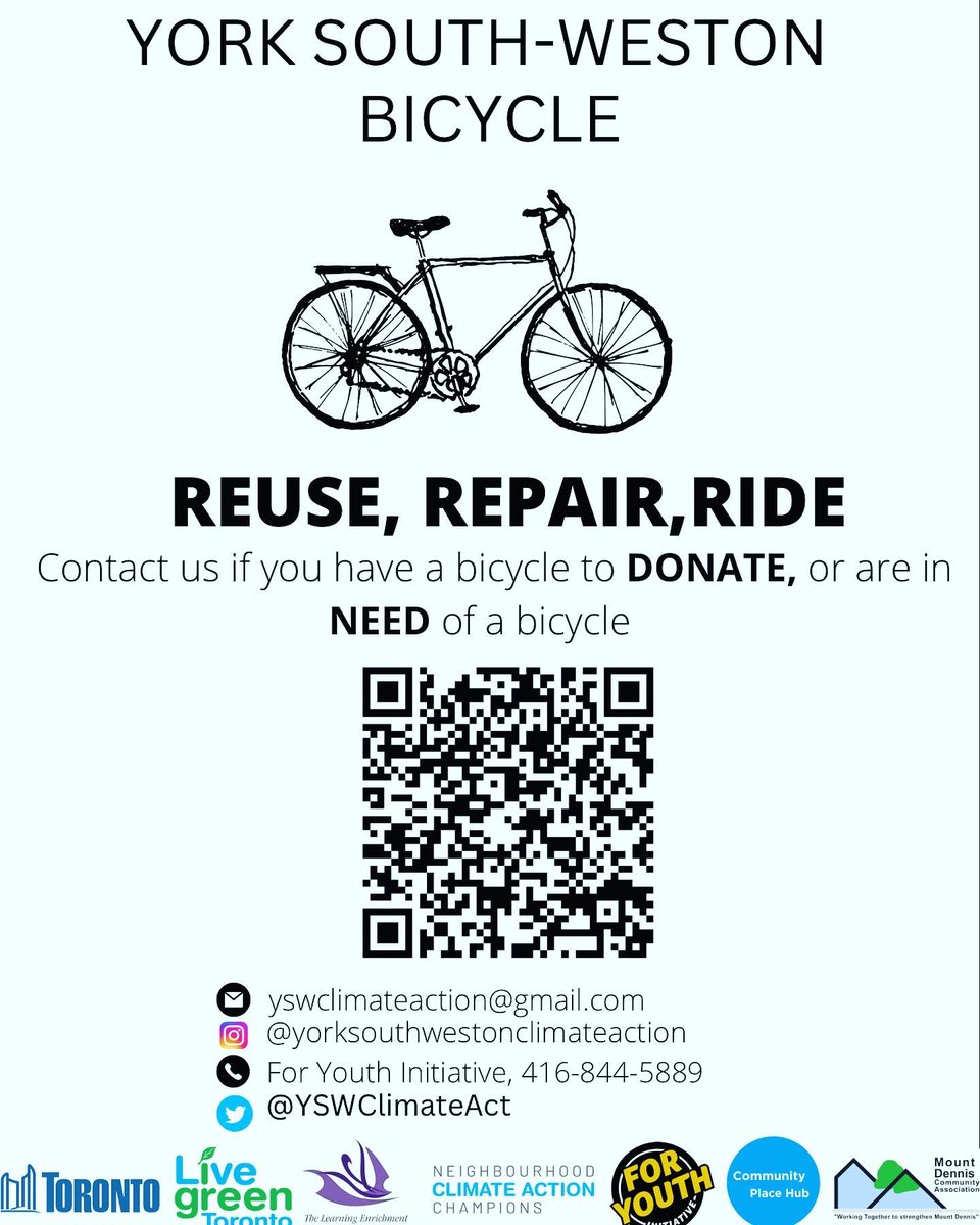 YSWClimateAct's tweet photo. GOAL: 50 bicycles 💚 32 collected 🎉 18 more in need!!!!!! Thank you to all who are making this initiative possible. If you have a bike to donate, we can help with pickup/drop off! Bikes will be fixed up and given to community members in need 💚🚴‍♀️ https://t.co/FRdKTsMWoJ