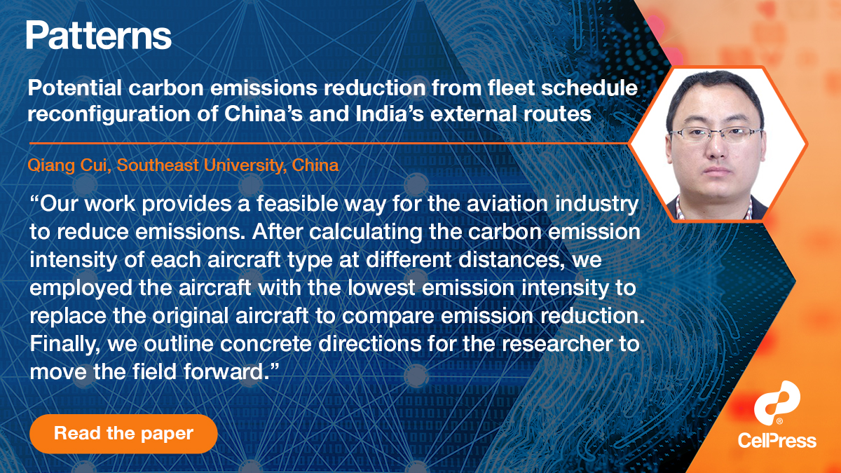 Patterns, a Cell Press journal (@patterns_cp) on Twitter photo Read <a href="/Patterns_CP/">Patterns, a Cell Press journal</a> paper, “Potential carbon emissions reduction from fleet schedule reconfiguration of China’s and India’s external routes” and hear what the authors have to say about their work
hubs.li/Q01tRpcb0 Read <a href="/Patterns_CP/">Patterns, a Cell Press journal</a> paper, “Potential carbon emissions reduction from fleet schedule reconfiguration of China’s and India’s external routes” and hear what the authors have to say about their work
hubs.li/Q01tRpcb0