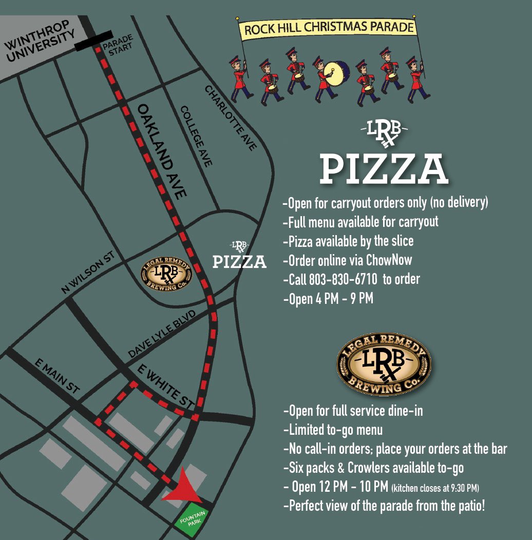 🚨Attention all parade party people🚨

Please note important road closures tonight. All LRB locations will be operating as usual and ready to cater to your to-go/carryout orders!