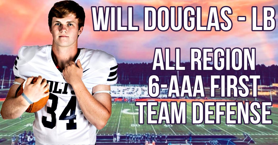 CoahullaCreekFB's tweet photo. CONGRATULATIONS to WILL DOUGLAS 1st ALL-REGION 6-AAA! https://t.co/wFzwMkWxY0