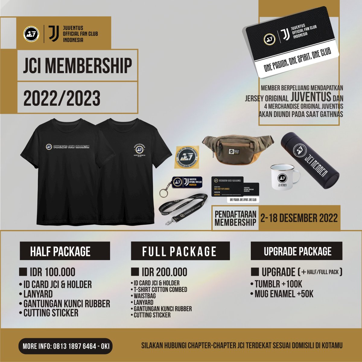 OPEN REGISTRATION MEMBERSHIP JUVENTUS CLUB INDONESIA 2022/2023!

JUVENTUS CLUB INDONESIA membuka kembali pendaftaran keanggotaan baru dan perpanjangan keanggotaan Juventus Club Indonesia 2022/2023. 

Selengkapnya di sini instagram.com/p/ClqsPfjP9wV/

#JCIMembership
