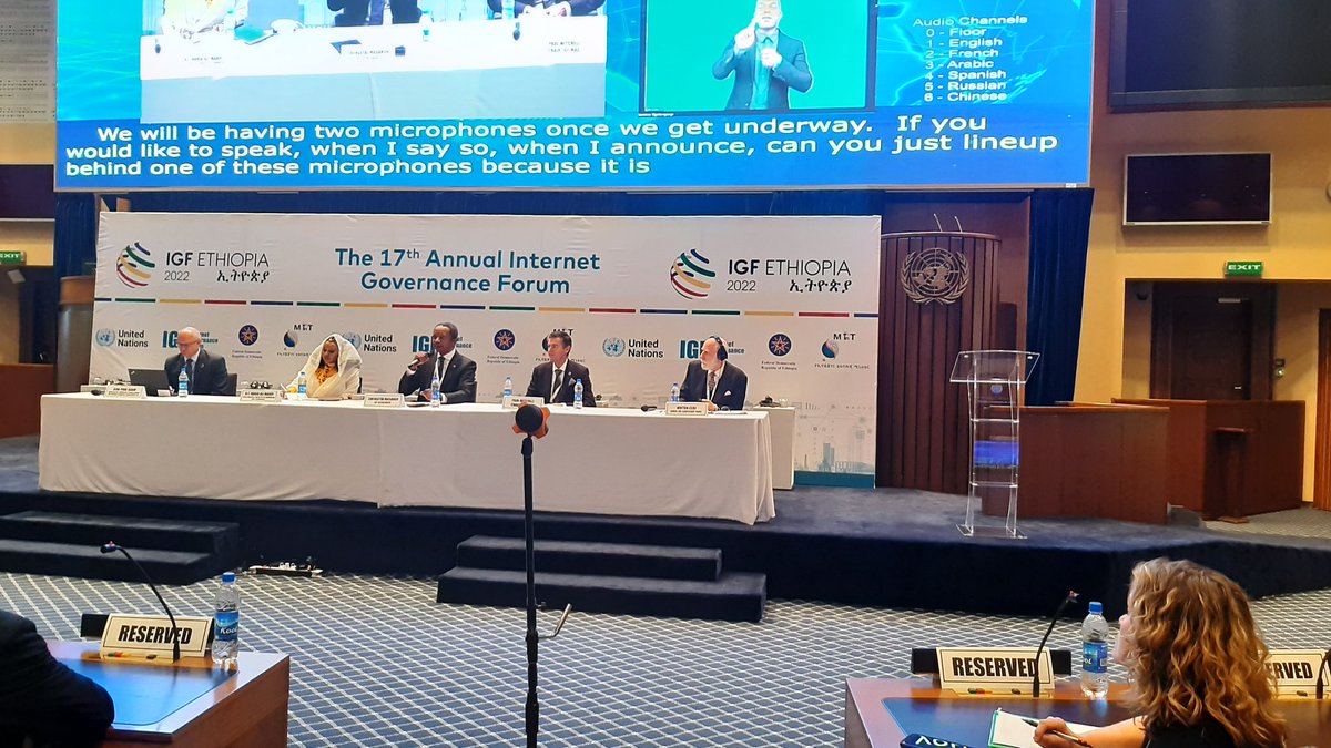 Happening now: #igf2022 open mic taking stock session.

Join live:  youtu.be/UOpmpxRFh-4

#Resilientinternet #SDGs