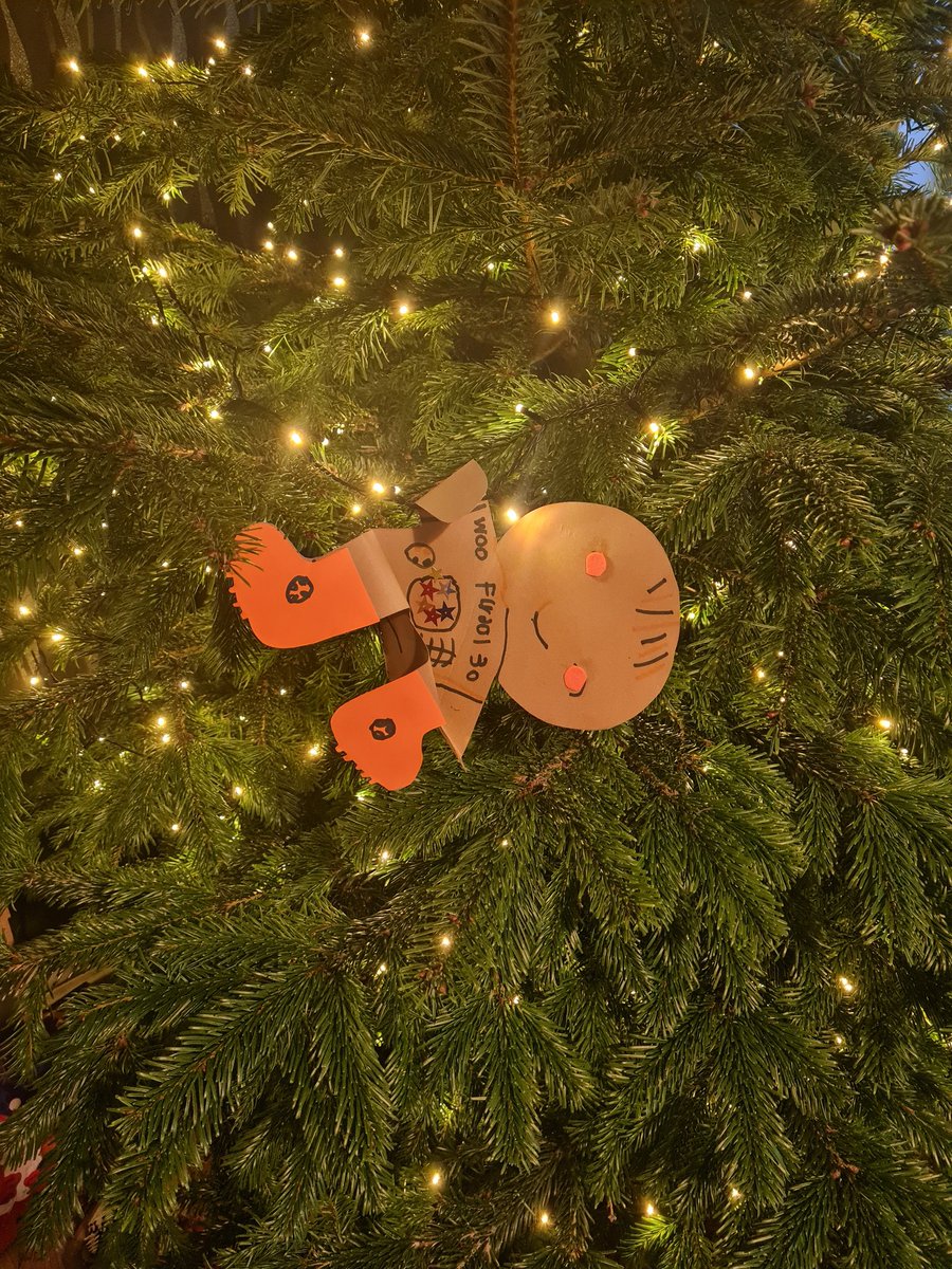 XCeri's tweet photo. @RyfMelyn21  we found the gingerbread man climbing up the tree! https://t.co/Y0YnZHhIr8