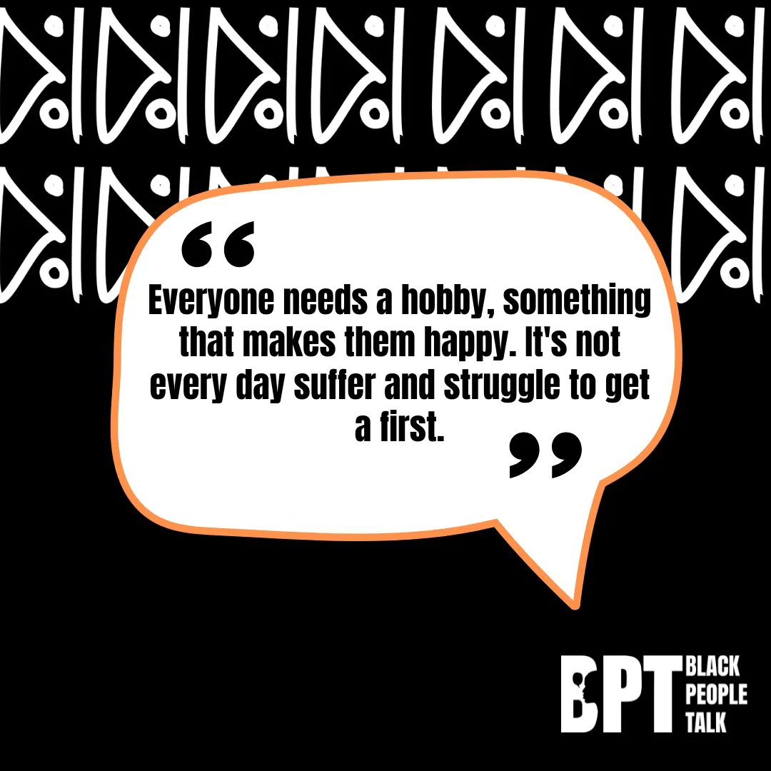 BPTwellbeing's tweet image. One thing we hear a lot is Black students wanting to be seen as &quot;whole people&quot; with likes, dislikes, hobbies, and personalities that aren&apos;t just connected to excelling in academia.

Improving access to Black students being able to enjoy their passions is also anti-racist work 👏🏾