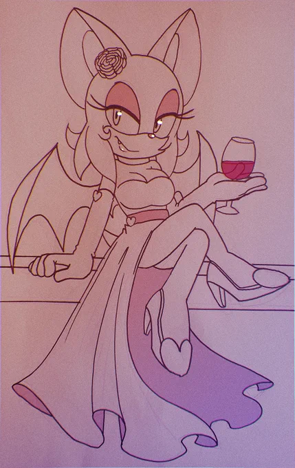 me one year  can't wait to colour this! me  have a sketch i did a year ago I touched it up a little at least; just thinking about my bat wife a lot lately 