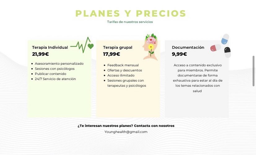 YoungHealth_'s tweet photo. ¿Conocíais los planes que ofrecemos desde Young Health para ayudarte a mejorar tu salud? Aquí te proporcionamos toda la info!! 😉 #Salud #YoungHealth https://t.co/F0iEfKkwTz