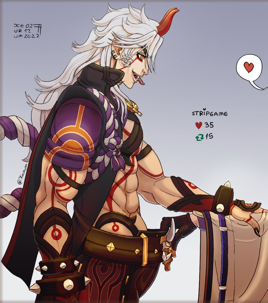 Xeurum's tweet photo. #StripGame #genshin #IttoArataki #IttoAyato #genshinstripgame
Let the hunger games begin! 😈🫣🥴🍴 https://t.co/SPWiVTncix