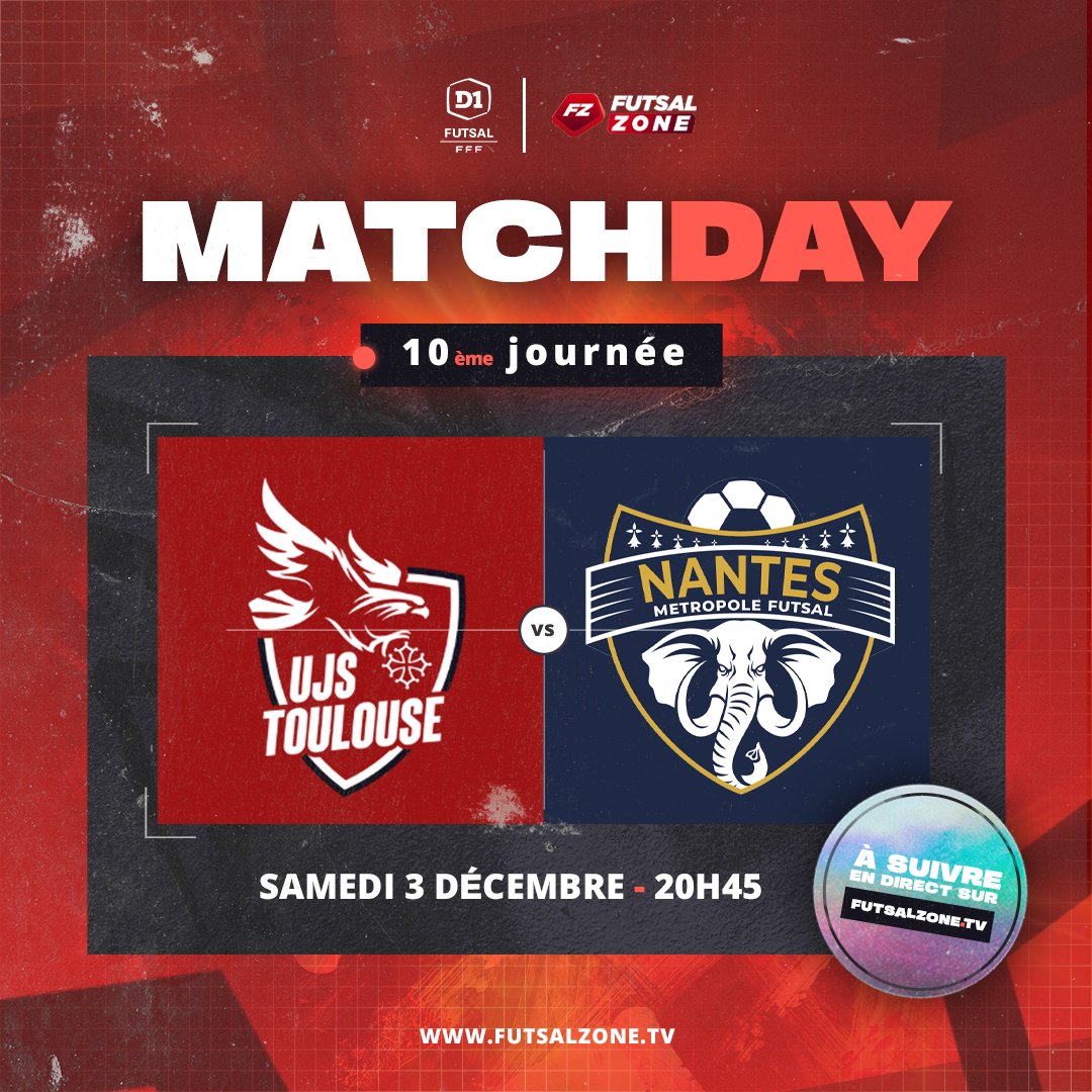 🛋 📺 𝗜𝗻𝘀𝘁𝗮𝗹𝗹𝗲𝘇-𝘃𝗼𝘂𝘀, 𝗼𝗻 𝘀'𝗼𝗰𝗰𝘂𝗽𝗲 𝗱𝗲 𝘁𝗼𝘂𝘁 !
⚡️Terminez la journée avec un duplex de D1 Futsal pour lancer de la meilleure des manières votre soirée !
💻 RDV à 20h45 en direct sur bit.ly/Futsalzonetv

<a href="/nmfFutsal/">NantesMetropoleFutsal</a> <a href="/MCityCP/">Marcouville City Cergy Pontoise Agglo</a> <a href="/mlmfutsal/">𝗠𝗼𝘂𝘃𝗮𝘂𝘅 𝗙𝘂𝘁𝘀𝗮𝗹</a> #D1Futsal #futsal