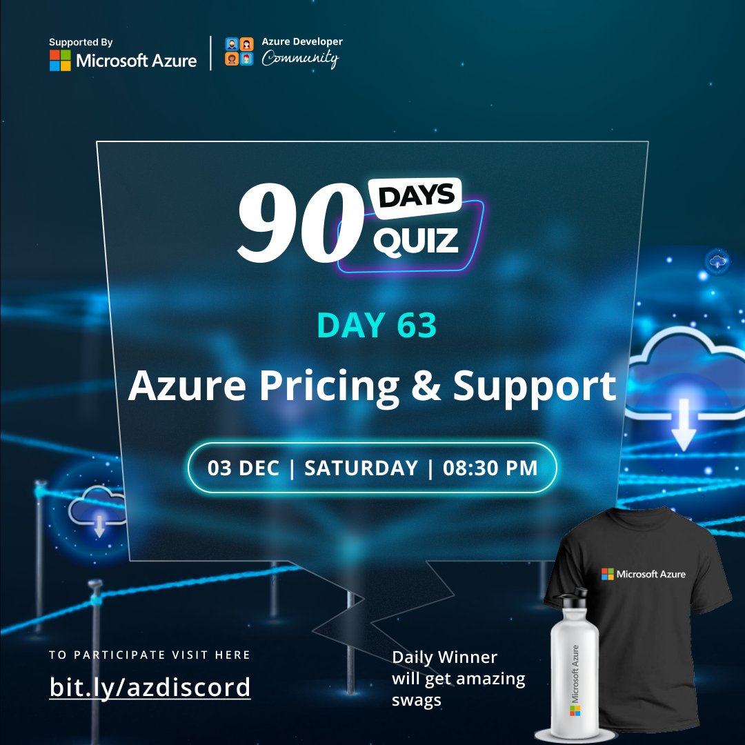 azdevindia's tweet image. Manage user identities and access to protect against advanced threats across devices, data, apps, and infrastructure.

Don&apos;t miss out on this opportunity of testing your knowledge of Azure Pricing and Support with us on 3rd Dec&apos;22 at 8:30pm.
#Quiz #AzurePricing