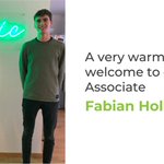 Image for the Tweet beginning: Meet our new associate, Fabian!