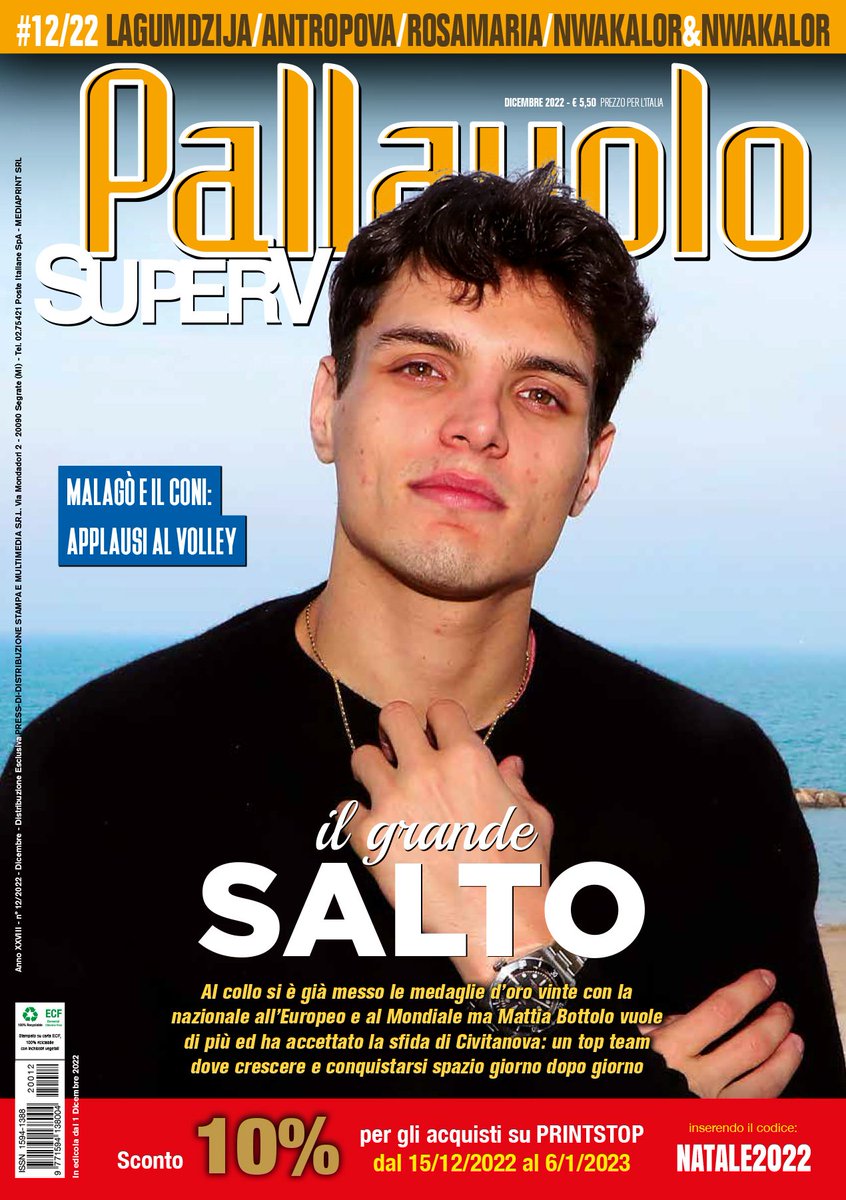 Pallavolo Supervolley torna in edicola con il numero di dicembre 🤩
Bottolo, Lagumdzija, Antropova, Malagò, le sorelle Nwakalor, Rosamaria, Sartoretti e Xenia Palazzo protagonisti delle nostre interviste e rubriche 💪🏼
In edicola o su printstop.it
#pallavolosupervolley