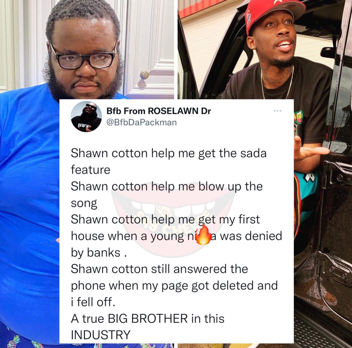 SAY CHEESE! 👄🧀 on Twitter "BFB Da Packman gives Shawn Cotton his