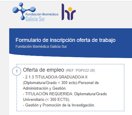 🧾¿Tienes Diplomatura/ Grado universitario (&lt;300 ECTS) y experiencia mínima demostrable de 2 años en gestión técnico-económica y justificación de ayudas de I+D+i ? 

👩‍💼Ven a trabajar a la Fundación Biomédica Galicia Sur

➡️Formulario Inscripción: empleo.fundacionbiomedica.es/ofertastrabajo…