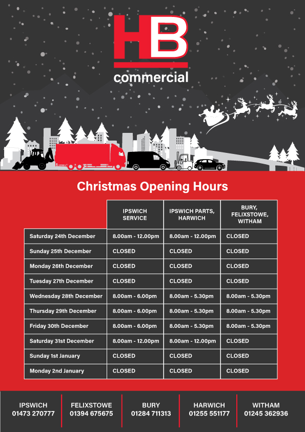 Please find our Christmas opening hours below...