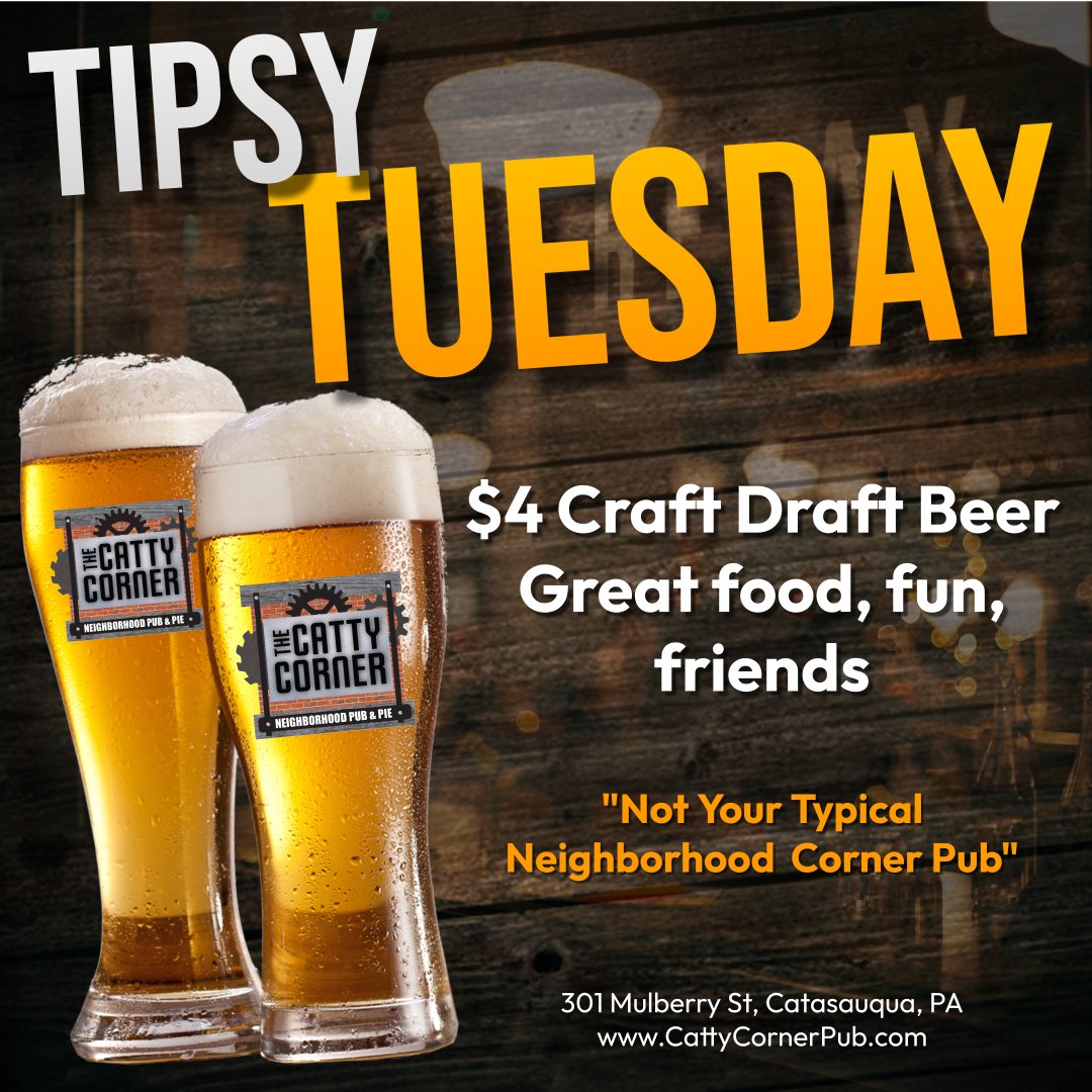 CattyPub's tweet image. Happy Cheesesteak Day @The CC! Order yours With sauce or without, In a roll or a wrap. And wash it down with our Tipsy Tuesday $4 Craft Draft! #craftdraft #draftbeer #cheesesteak #lehighvalleypa #cattycornerpub  #supportlocal #catasauquapa #GrabTheOneYouLove #tipsytuesday