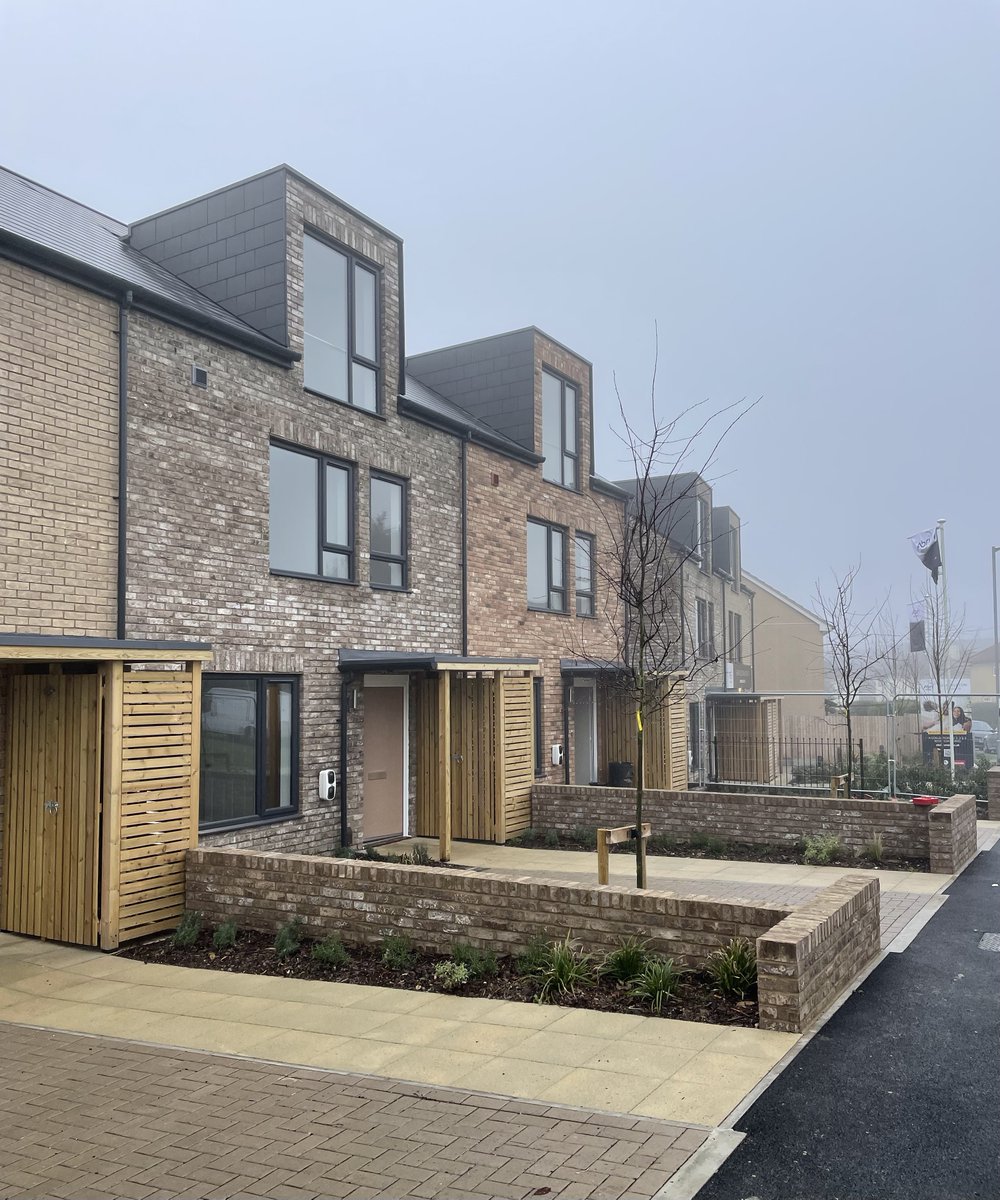 Scaffolding's coming down on the first phase of our Lockleaze housing project at Constable / Crome Road for <a href="/abrigroup/">Abri</a> . The development provides 74 new fossil fuel-free homes including homes for social rent, shared ownership and open market.