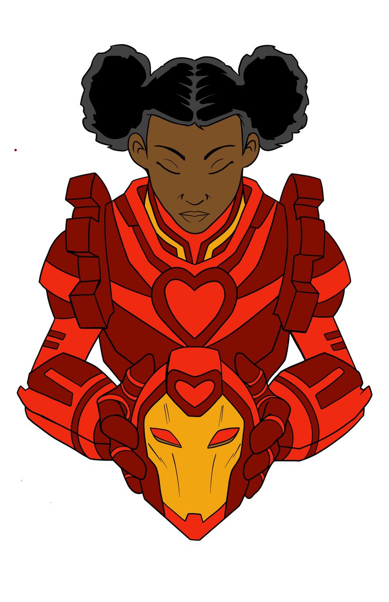 rtisticmayhem's tweet image. Iron Heart in full colour #WakandaForeverID #MarvelStudios #Disney #art #artwork #comicbooks #IronHeart #animation