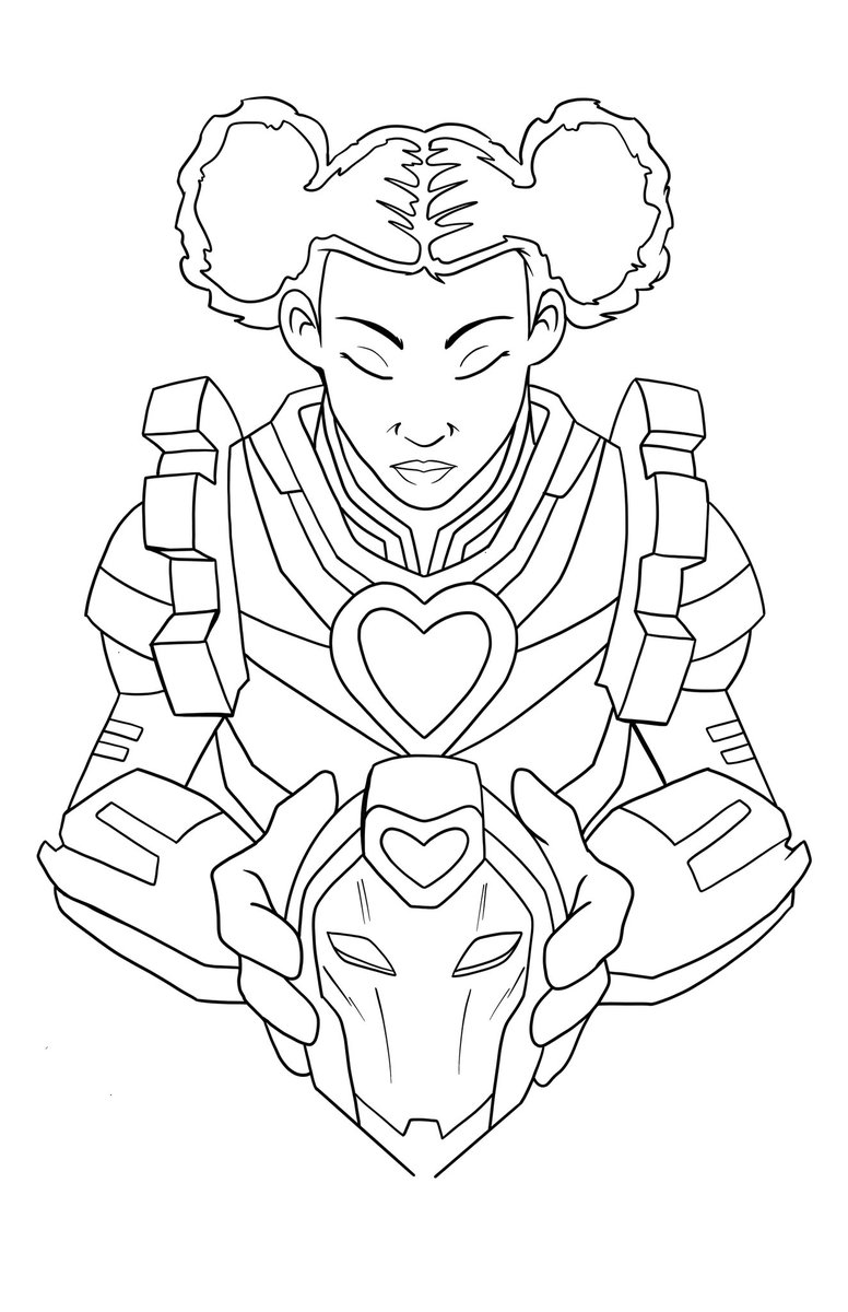 rtisticmayhem's tweet image. Iron Heart in full colour #WakandaForeverID #MarvelStudios #Disney #art #artwork #comicbooks #IronHeart #animation