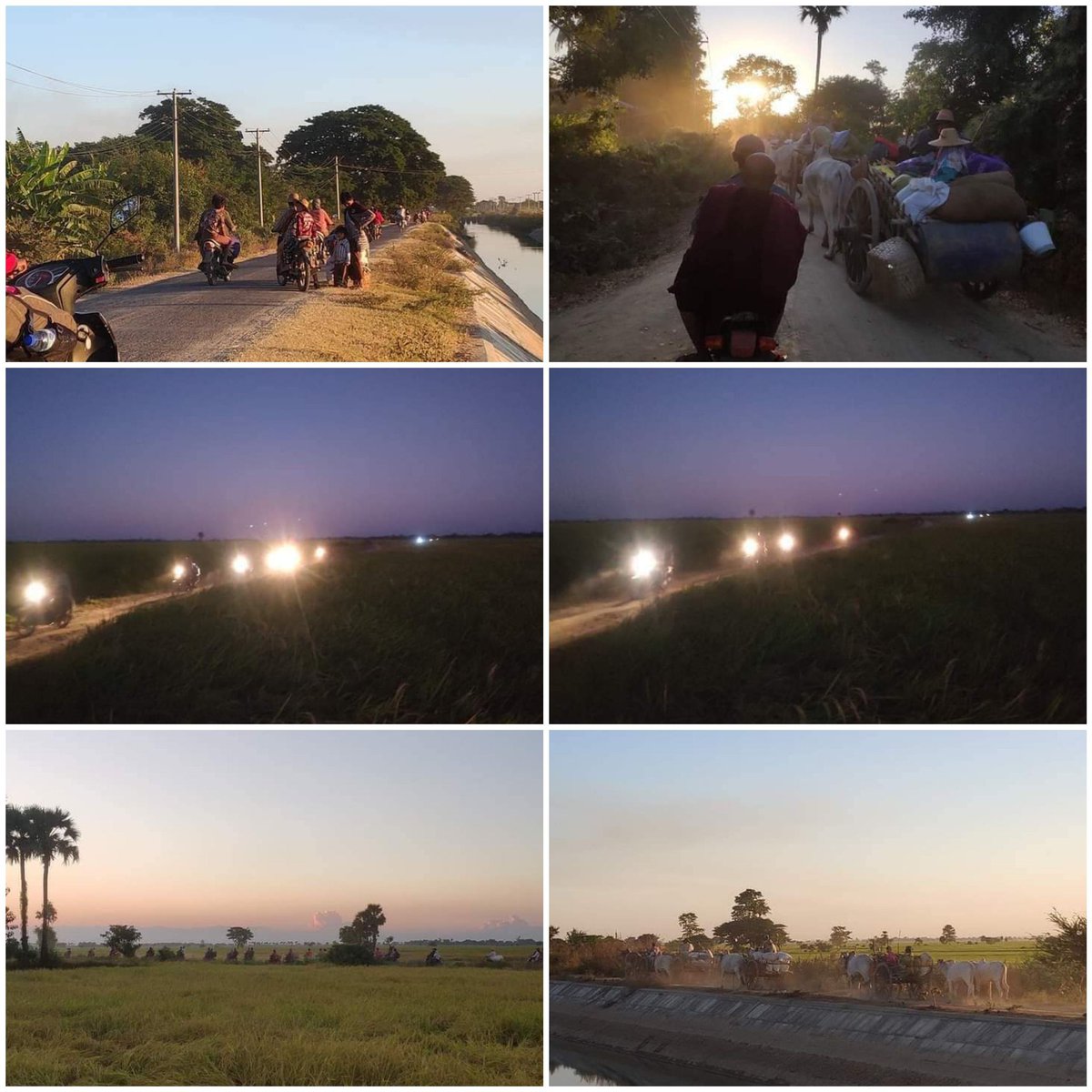 miN13700's tweet photo. This evening, locals from >10 villages east of Depayin tsp &amp; south of Ye-U tsp fled as a junta column which left Depayin tsp this morning, raided SelGyi vlg on YeU-Depayin border, &amp; another column which burned 4 vlgs on Depayin-Shwebo border, raided HtaHnyinKone vlg
#2022Dec2Coup https://t.co/dp98uzmsG1