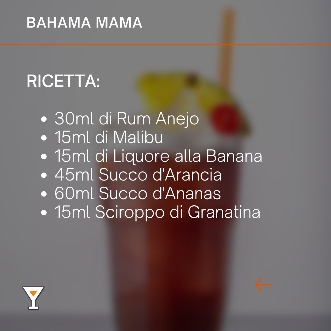 Conosci il Bahama Mama? Un cocktail fresco, perfetto per chi ama il Rum! 
Scopri la ricetta qui: