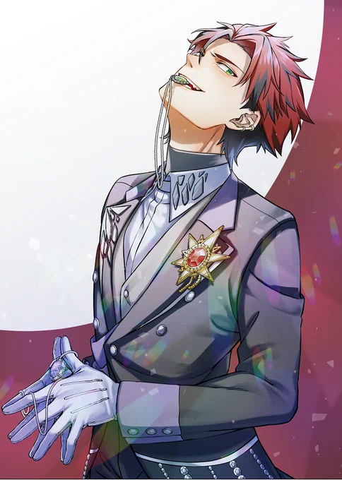 スーツ鬼龍先輩祈願絵のつもりだったけど描いてる最中にちゃんときた、やはり描けばくる 