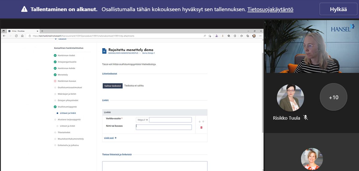 Pian käytetään vain #eForms'ia! Täällä meillä on jo hihat kääritty ja valmistelemme Hilmaa kovaa vauhtia tulevaan. Tiistaina 13.12. klo 9 kannattaa tulla linjoille, kun esittelemme tuoreimpia uudistuksia Tutustu Hilmaan -tietoiskussa. 

hankintailmoitukset.fi/fi/announcemen…

#julkisethankinnat