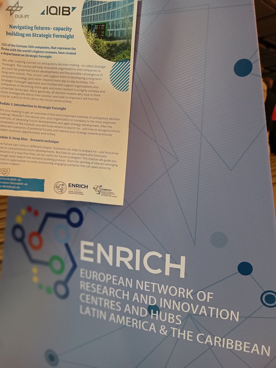 Jointly with Filipe Cassapo and Marco Quirino I had the chance to present #ENRICH, <a href="/ENRICH_in_LAC/">ENRICH in LAC</a> &amp; our #StrategicForesight courses at 🇧🇷's biggest #Innovation conference #ANPEI. 

Happy World Future Day!

More info👉: projekttraeger.dlr.de/en/references/…