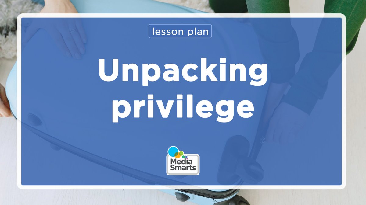 It’s the International Day of Persons with Disabilities! Use this recently updated lesson plan to introduce Grade 7-12 students to the idea of “privilege” and how it relates to diversity and media: mediasmarts.ca/teacher-resour…