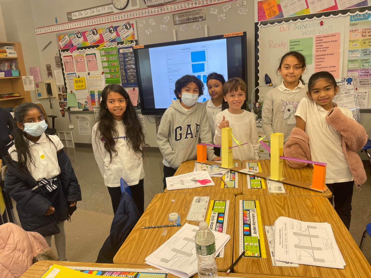 We made different types of bridges today! We worked on a draw bridge, a swing bridge and a lift bridge! We love Salvadori! <a href="/PS66JKO/">JKO Elementary</a>