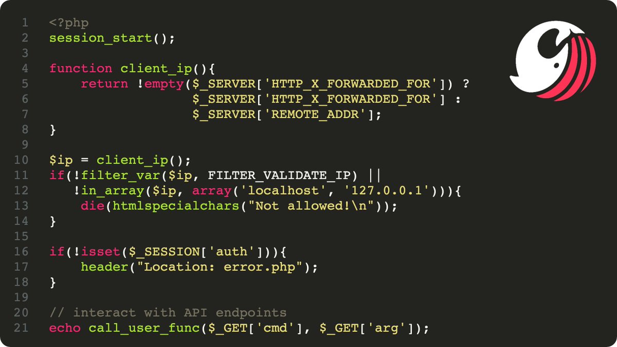 Sonar_Research's tweet image. Can you spot the vulnerability? #codeadvent2022 #PHP
So many restrictions... can you get around them? No CSRF required, you can do it on your own!
sonarsource.com/knowledge/code…