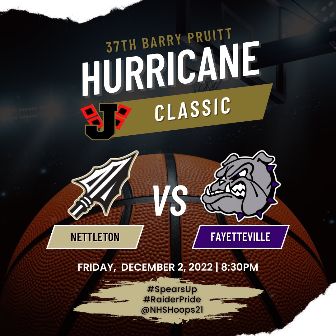 Semi-Final matchup tonight at 8:30pm in the Hurricane Classic! 🏀🏹 #SpearsUp #RaiderPride