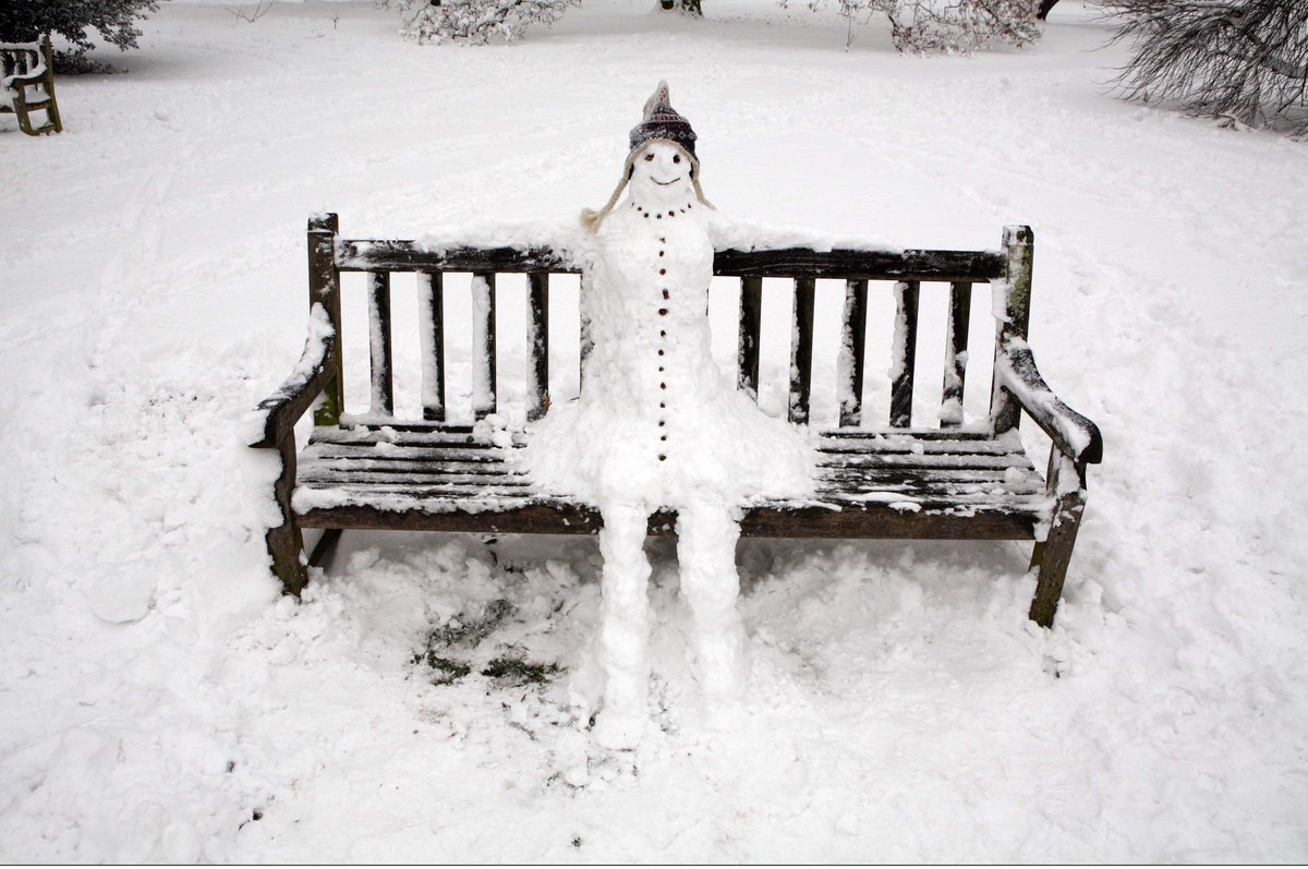 A snow sculpture at London Kew Gardens in Richmond. photograph by David Sandison /The Independent.  . The 1st of December is the start of meteorological winter which last three months, December, January, and February. Astronomical winter stars on Wednesday 21st December.